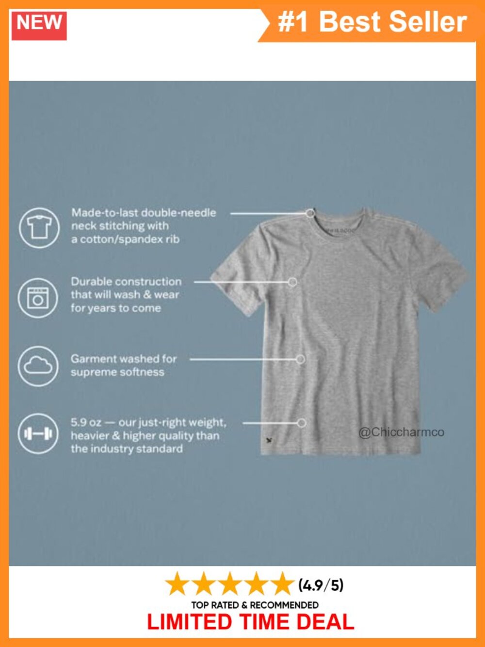 Long Sleeve Cotton Graphic Tee Crew Neck Pullover Casual Christmas T-Shirt - Picture 5 of 6